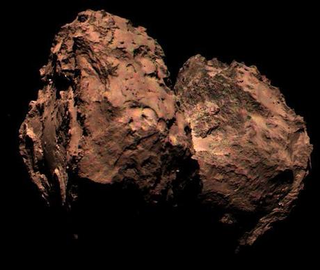 Misión Rosetta: ¡El cometa Chury es rojo! La primera imagen del cometa de Philae con su color real