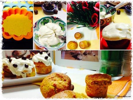Bizcochitos de calabaza con crema de queso y conguitos Bizcochitos de calabaza con crema de queso y conguitos elaboración_Fotor