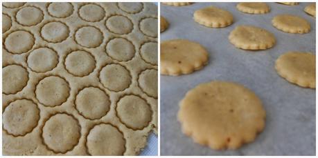 Galletas de mostaza y queso con dip de queso crema Galletas de mostaza y queso con dip de queso crema