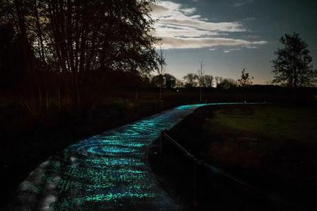 Van Gogh-Roosegaarde Bicycle Path :: carril bici fluorescente