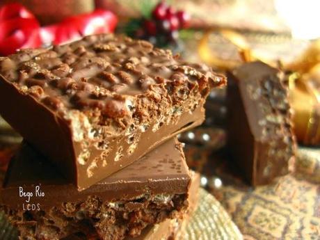 Turrón de chocolate crujiente Turrón de chocolate crujiente