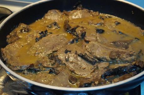 Redondo de ternera con setas Redondo de ternera con setas