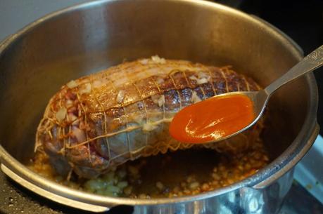 Redondo de ternera con setas Redondo de ternera con setas