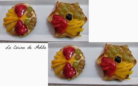 TARTALETAS CON CREMA DE VAINILLA Y FRUTAS TARTALETAS CON CREMA DE VAINILLA Y FRUTAS