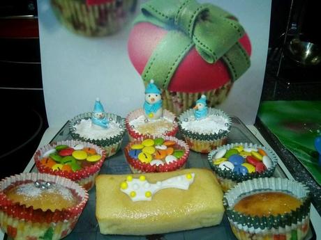 Cupcakes muñecos de nieve Cupcakes muñecos de nieve