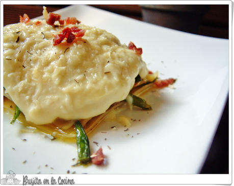 Lasaña de boletus y trigueros Lasaña de boletus y trigueros