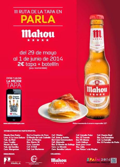 CARTEL III RUTA DE LA TAPA EN PARLA ( 29 DE MAYO AL 1 DE JUNIO) III RUTA DE LA TAPA EN PARLA ( 29 DE MAYO AL 1 DE JUNIO)