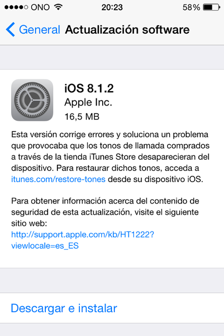 iOS 8.1.2 - Recupera los tonos de llamada comprados