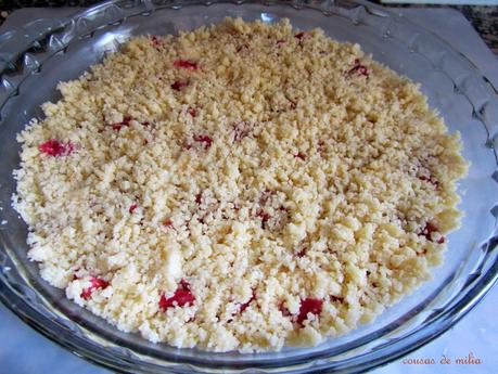 Cumble de ruibarbo, plátano y coco, sin gluten Cumble de ruibarbo, plátano y coco, sin gluten