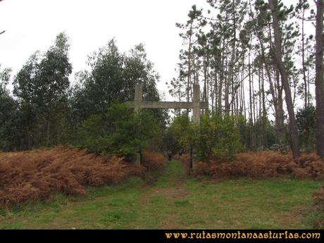 Ruta Artedo, Lamuño, Valsera: Marco de hormigón en Cabo Lamuño