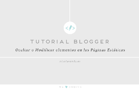 Tutorial Blogger: eliminar o modificar elementos en las páginas estáticas Tutorial Blogger: eliminar o modificar elementos en las páginas estáticas
