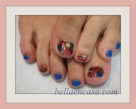 Diseños y decoraciones para uñas de los pies, colección de fotos