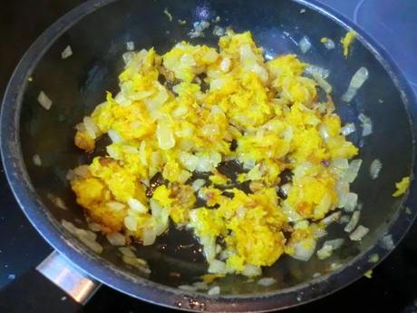 Salmón al horno con patata y calabaza