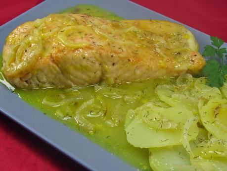 Salmón a la naranja olla GM