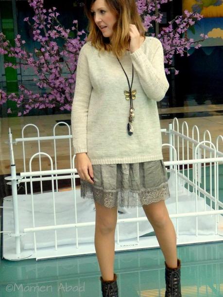 Street style con falda lencera con encaje Street style con falda lencera con encaje (11)