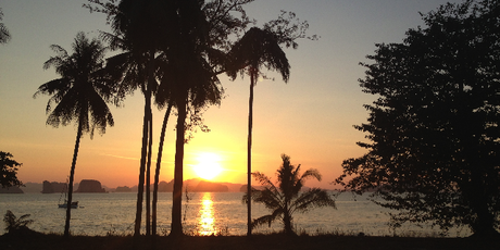 Cuando no puedes cumplir tu sueño Salida del sol en Koh Yao Noi, Tailandia