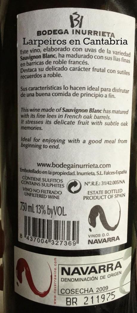 Vino Blanco Orchidea Cuvée 2009: Sauvignon Blanc a lo bruto Vino Blanco Orchidea Cuvée 2009: Sauvignon Blanc a lo bruto