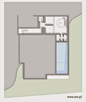 Extensa casa minimalista desplegada en Portugal.