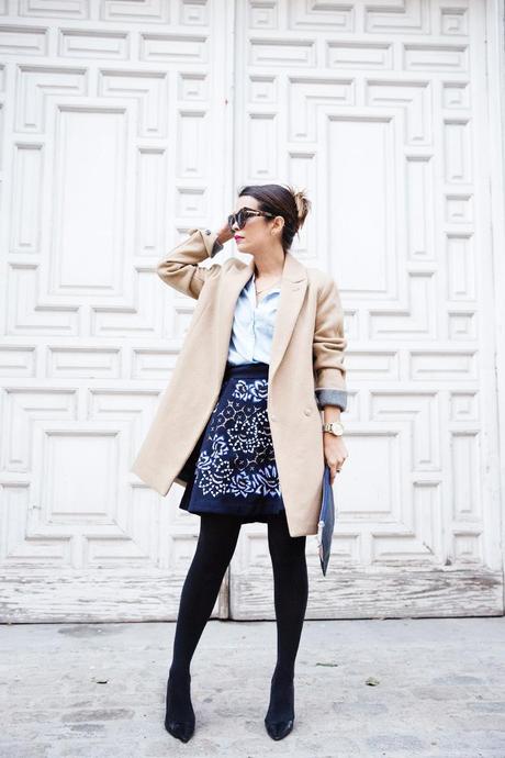 AnhHa-Embroidered_Skirt-Camel_Coat-Blue_Shirt-Outfit-Street_Style-30