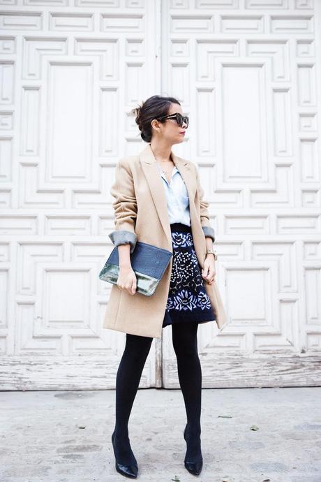 AnhHa-Embroidered_Skirt-Camel_Coat-Blue_Shirt-Outfit-Street_Style-19