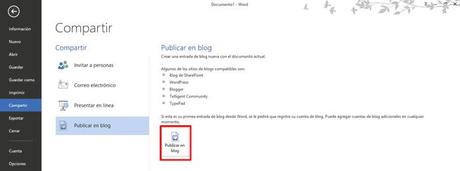 Publicar en blog con Word