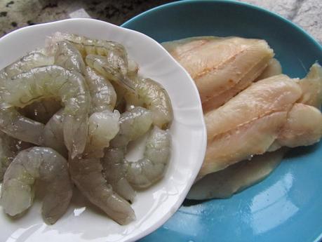 Canelones de merluza y langostinos