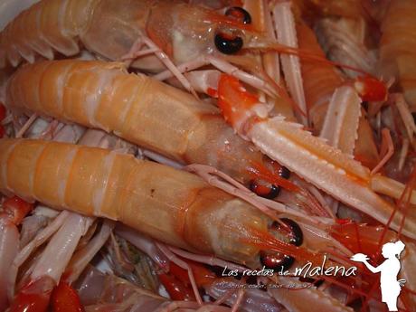 Arroz caldoso con cigalas de Marín Arroz caldoso con cigalas de Marín