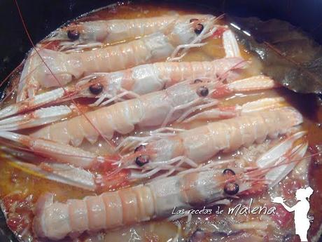 Arroz caldoso con cigalas de Marín Arroz caldoso con cigalas de Marín