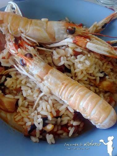 Arroz caldoso con cigalas de Marín Arroz caldoso con cigalas de Marín