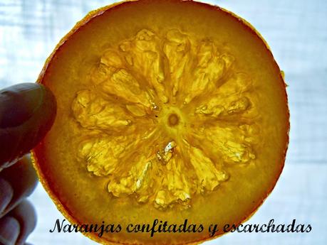 Naranjas Confitadas y escarchadas