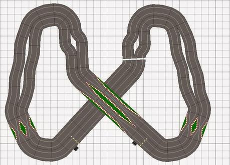 Nº 1318.Scalextric de 4 carriles para un tio y tres sobrinos