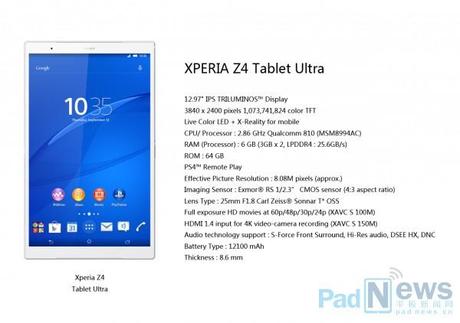 Sony Xperia Z4 Tablet UItra
