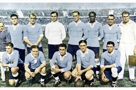 Selección uruguaya el día de la final (30/7/1930)