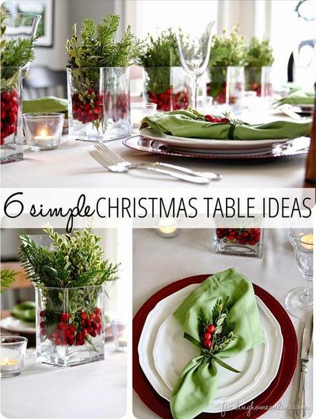 Christmas Table Settings - Ideas de Presentación en la Mesa Navideña