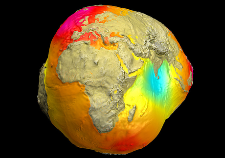 Mira como luce el mapa de gravedad de la Tierra