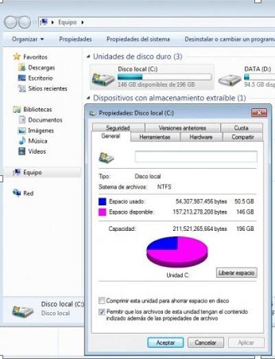 Windows 7 Profesional pesa en realidad 50 GB ? 50 GB
