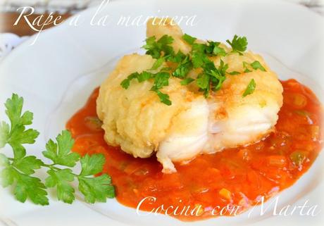 Receta casera de rape en salsa marinera. Receta casera de rape en salsa marinera.