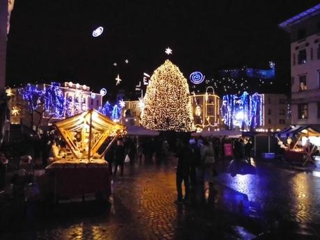 Centro de Ljubljana en Navidad