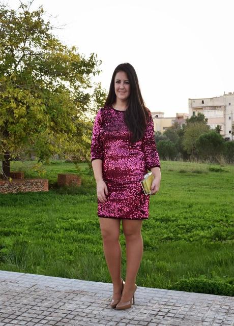 Raspberry sequined dress Raspberry sequined dress