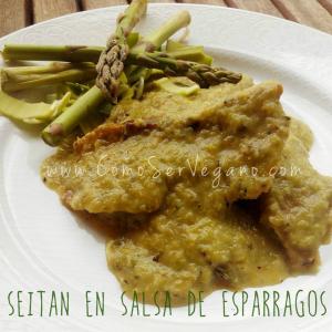 Seitán en Salsa de espárragos (paso a paso) 2