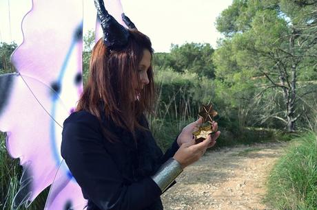 HADA CON ESTRELLA sesion fotografica, cuento, hadas, reina de las hadas, malefica, hada alada, magia, poderes