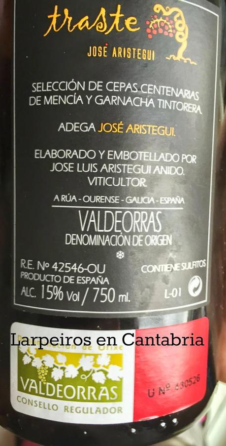 Vino Tinto José Aristequi Traste 2013: Otro Orgasmo Vinícola Vino Tinto José Aristequi Traste 2013: Otro Orgasmo Vinícola