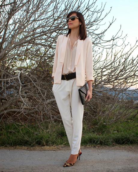 Look navidad en blanco y nude