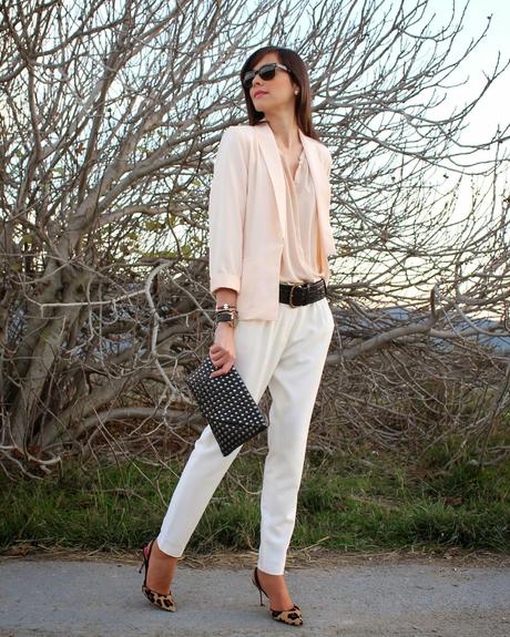 Look navidad en blanco y nude