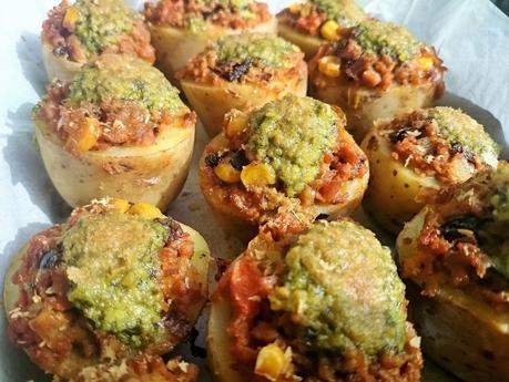 Patatas rellenas de carne de soja Patatas rellenas de carne de soja