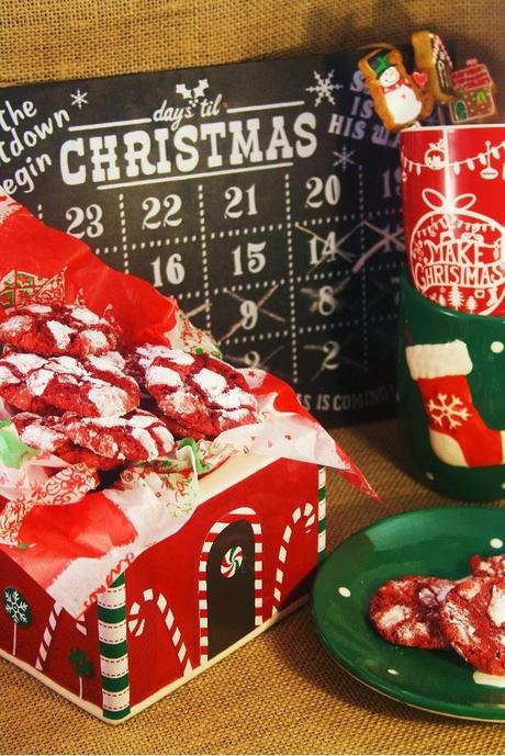 Red Velvet Crinkle Cookies Red Velvet Crinkle Cookies