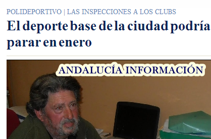 El deporte base en Jerez podría paralizarse en Enero como protesta por las inspecciones El deporte base en Jerez podría paralizarse en Enero como protesta por las inspecciones