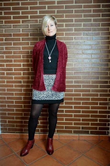 Burgundy & animal print. Burgundy & animal print.