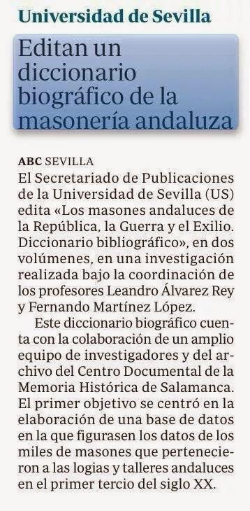 Los masones andaluces de la República, la Guerra y el Exilio Los masones andaluces de la República, la Guerra y el Exilio