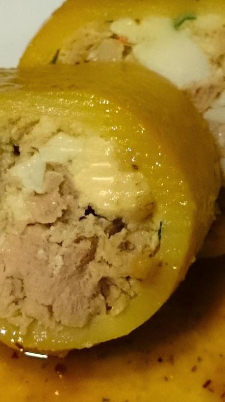 Calamares rellenos con salsa de almendras Calamares rellenos con salsa de almendras